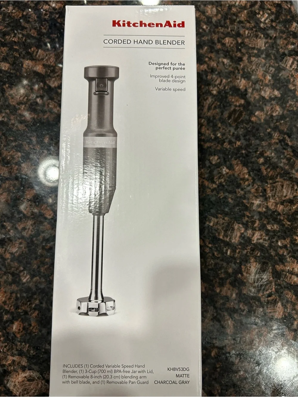 KitchenAid Corded Hand Blender — Charcoal Gray
